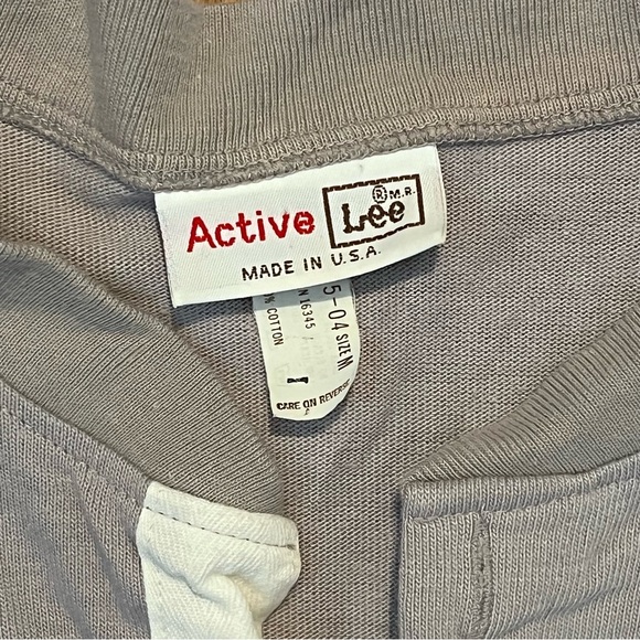 Active Lee Vintage Striped Mens Henley Gray T Shirt Small - Picture 3 of 8